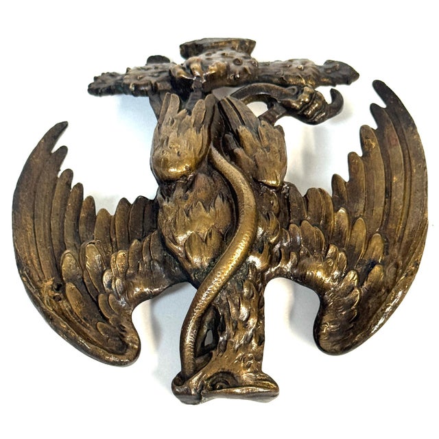 French Empire Bronze Mount of an Eagle Subduing a Serpent, Desmalter / Thomire For Sale - Image 16 of 18