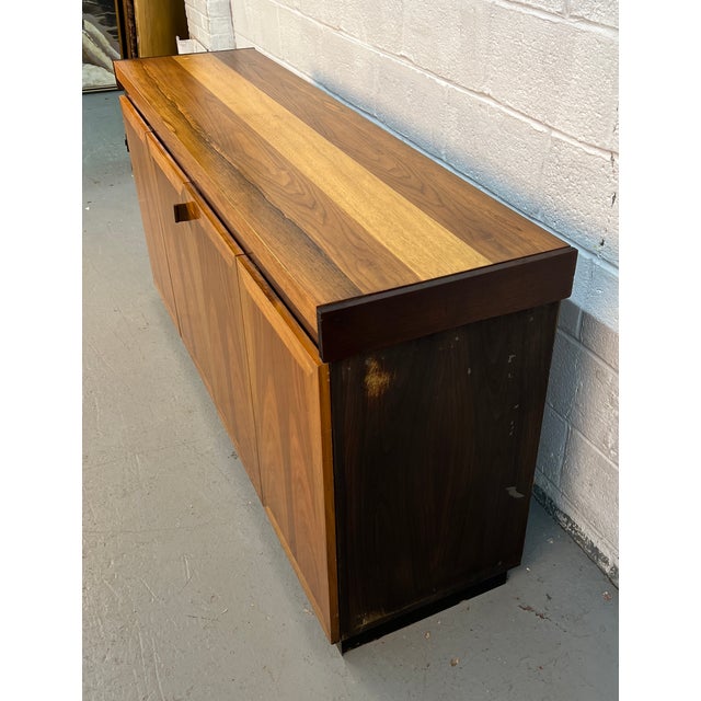 Wood Vintage Modern Figured Wood Buffet For Sale - Image 7 of 18