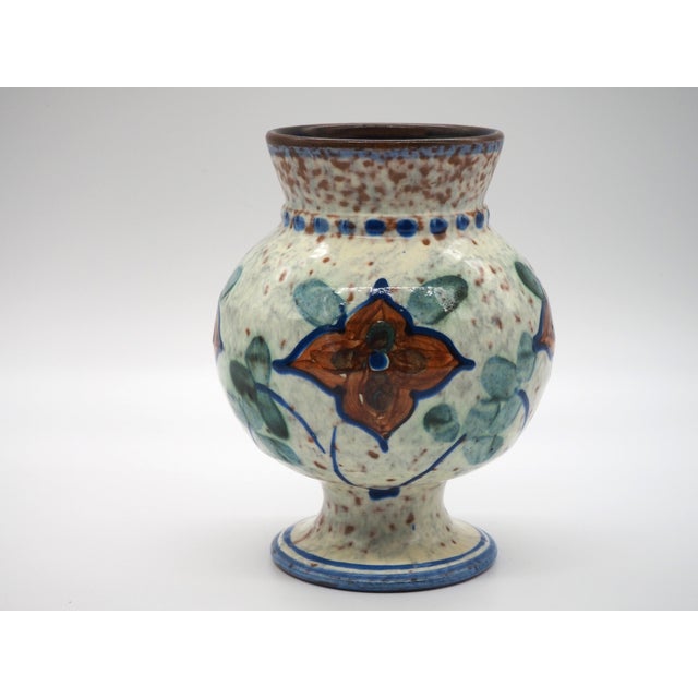 Beige Glazed Pottery Vase from Uppsala Ekeby, 1920s For Sale - Image 8 of 9