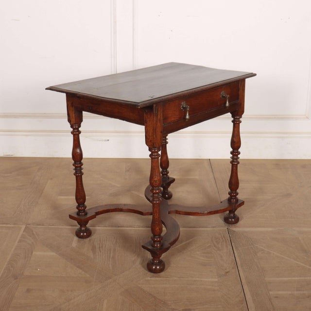 Wood English Side Table in Oak For Sale - Image 7 of 10