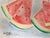 Transitional Watermelon Sky Watercolor Painting by Sandra Wright For Sale - Image 3 of 3