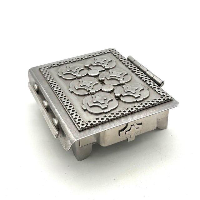 Stanley Szwarc Stanley Szwarc Stainless Steel Folk Art Box For Sale - Image 4 of 9