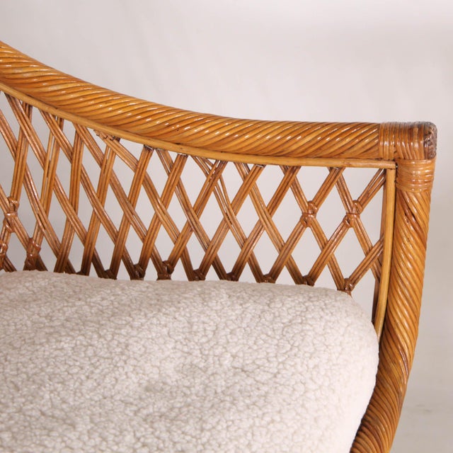 Wicker Rattan Lounge Set, 1970s, Set of 3 For Sale - Image 17 of 18