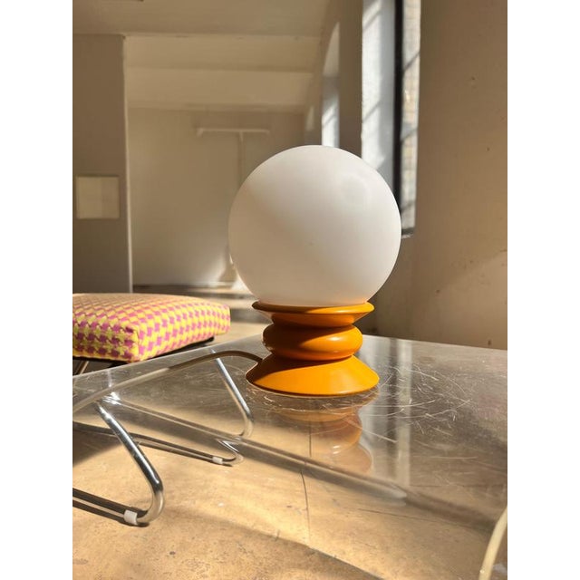 Yellow Opal Glass Table Lamp from Temde For Sale - Image 6 of 11