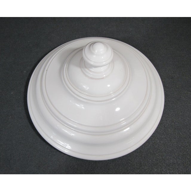Antique Williams-Sonoma White Italian Large Soup Tureen, 130 Oz For Sale - Image 9 of 11