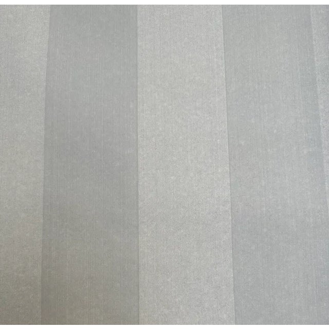 Farrow & Ball Wallpaper, Plain Stripe ST 1114. One Roll. 21"W x 32.6' long. Stripes are 3.5"W each Color is blueish green....