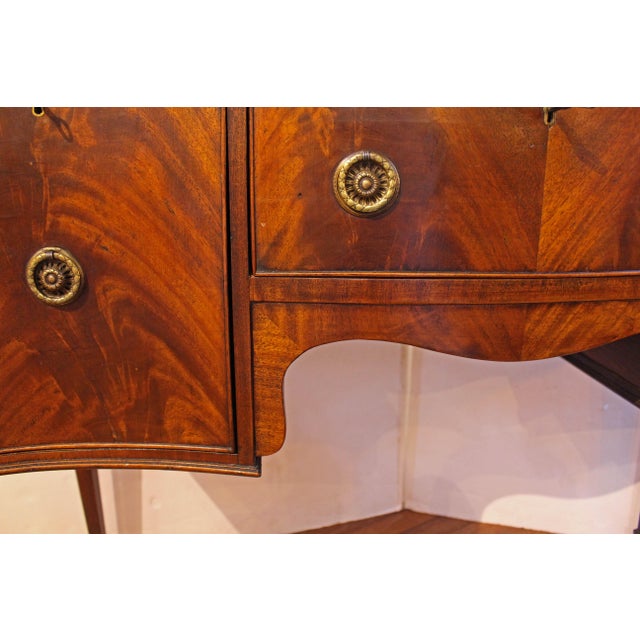 Circa 1870 Georgian Style Serpentine Form Sideboard For Sale - Image 9 of 13
