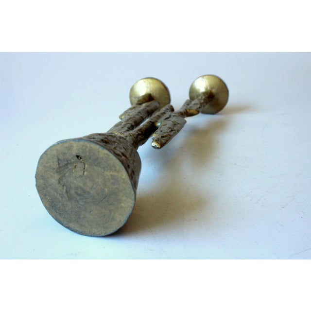 Gold Brutalist Brass Candle Stick Designed by Horst Dalbeck - Tealight Holder For Sale - Image 8 of 8