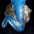 Blue Vintage Murano Seguso Blue Opalescent Gold Flecks Italian Art Glass Mid Century Sculptural Flower Vase For Sale - Image 8 of 12