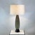 Mid-Century Modern 1970s Studio Ceramic Lamp With Custom Linen Shade and Diffuser For Sale - Image 3 of 9