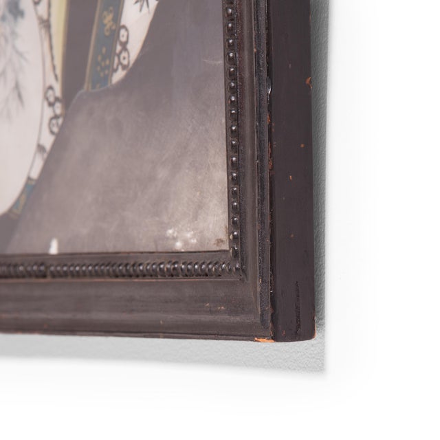 Chinese Chinese Reverse Glass Portrait Painting, C. 1900 For Sale - Image 3 of 5