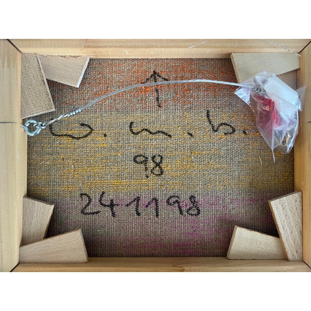 Contemporary Willy Müller-Brittinau (1938-2003), Modern Abstract Acrylic Painted on Stretched Canvas, Signed on Verso, Dated, Framed For Sale - Image 3 of 3