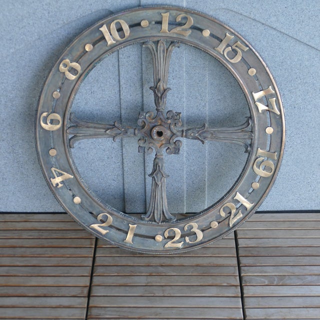 Antique Elevator Floor Indicator 20" Cast Iron Architectural Salvage For Sale - Image 4 of 18
