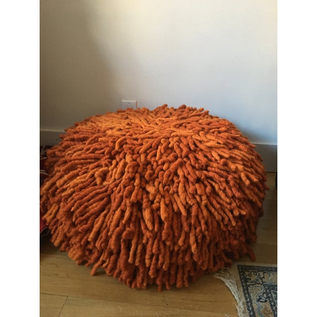 Jonathan Adler Orange Puli Pouf Ottoman Chairish