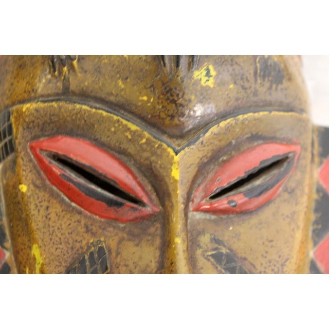Wood Pierre Osso Guro Tribe Ivory Coast Secret Society Ancestor Masks - 1960s - Good Vintage Condition For Sale - Image 7 of 12