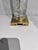 Vintage Dresden Victorian Cut Crystal Glass Flower Brass Table Lamps For Sale - Image 4 of 12