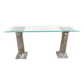Vintage Marble Console Table, 1960s For Sale