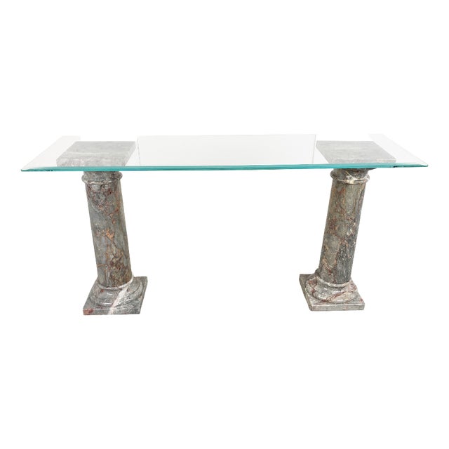 Vintage Marble Console Table, 1960s For Sale