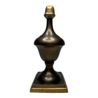 Neoclassical Mixed Metal Bronze Finish & Brass Finial For Sale