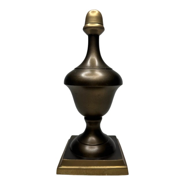 Neoclassical Mixed Metal Bronze Finish & Brass Finial For Sale