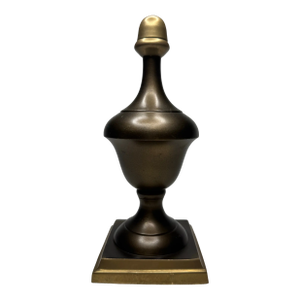 Vintage Neoclassical Mixed Metal Bronze & Brass Finish Finial