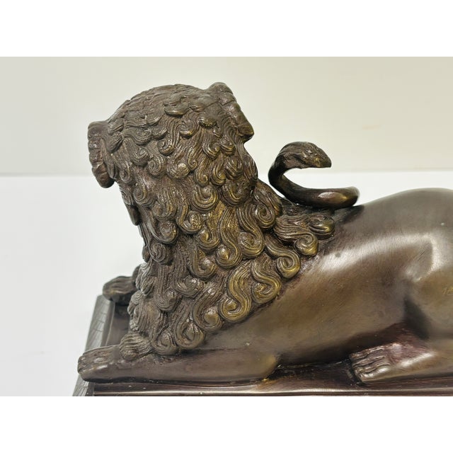 Vintage Borghese Bronze Lion Doorstop/Bookend For Sale In Raleigh - Image 6 of 9