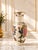 Vintage Hand-Painted Asian Porcelain Floral Vase | Pink Roses, Purple Flowers, Gold Trim 12.5in For Sale In Sacramento - Image 6 of 9
