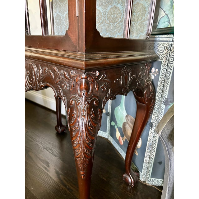 Carved Mahogany Vitrine Display Cabinet For Sale In Kansas City - Image 6 of 16