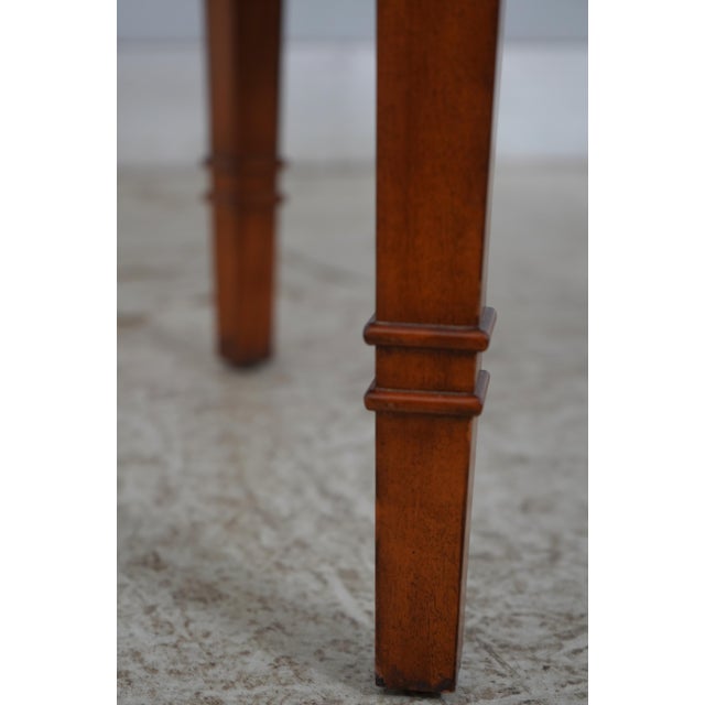 Maitland Smith Mahogany Oval Butlers Table For Sale - Image 11 of 16