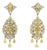 0.87 Carat Round Brilliant Cut White Diamond Yellow Diamond Gold Earrings, Pair For Sale