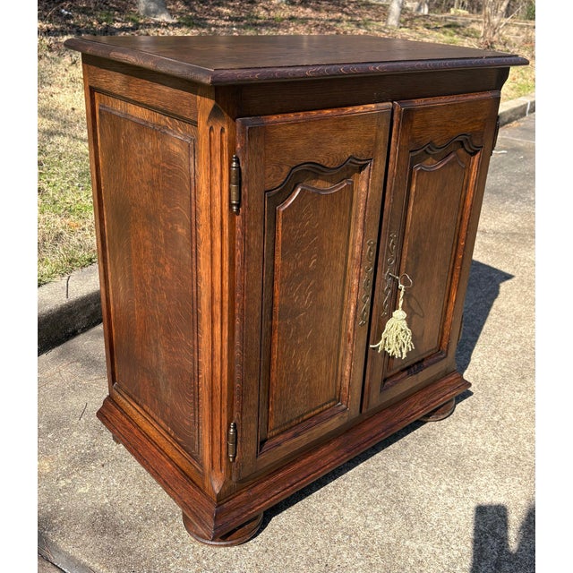 French Country Vintage Country French Two Door Console Cabinet Sideboard For Sale - Image 3 of 12