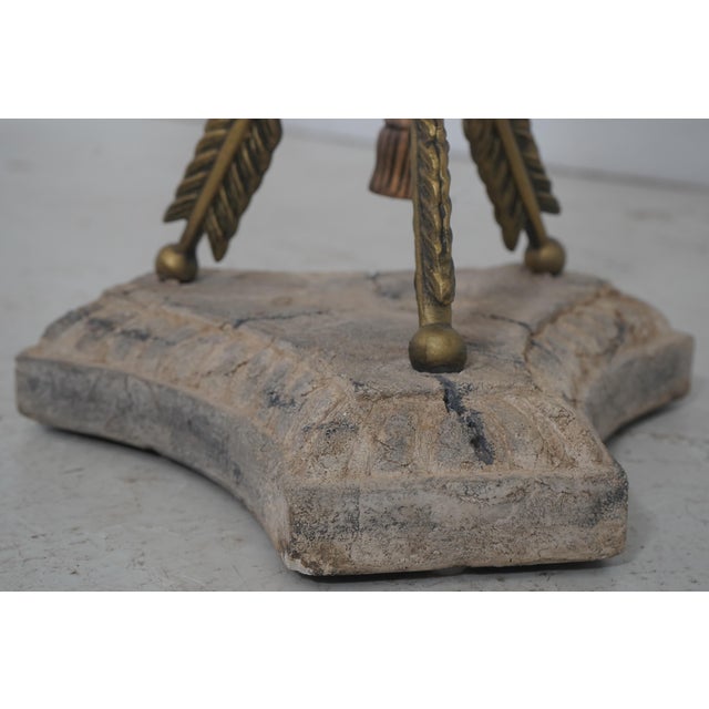 Vintage Leather-Wrapped Box on Stand For Sale - Image 10 of 15