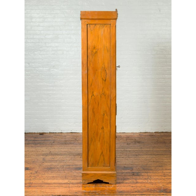 Vintage Dutch Colonial Cabinet with Doors, Drawers and Mirrored Front For Sale - Image 4 of 13