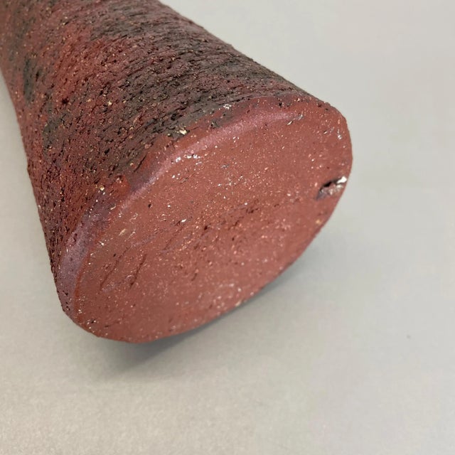 Abstract Red Ceramic Studio Pottery Vase from Gerhard Liebenthron, Germany, 1970s For Sale - Image 18 of 18