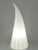 Murano Glass White & Clear Striped Art Glass Lamp For Sale - Image 4 of 6