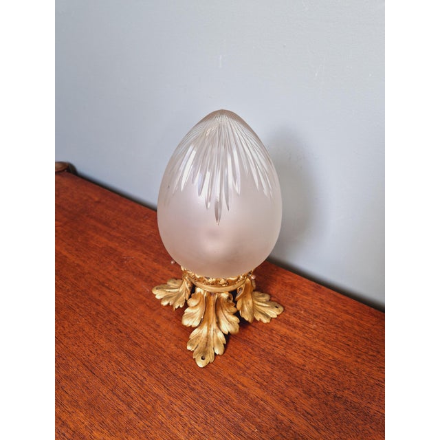 Ceiling Lamp in Gilded Bronze and Crystal, Early 20th Century For Sale - Image 5 of 16