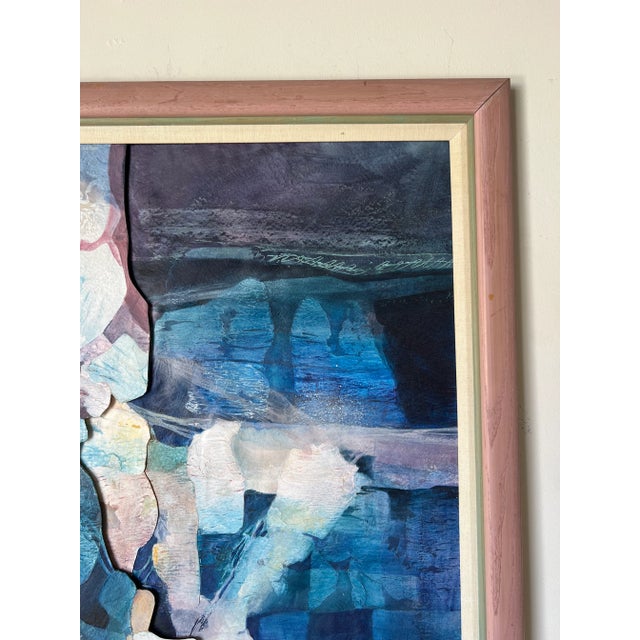 Wood Janet Oneal Mixed Media Collage Expressionist Abstract Painting . For Sale - Image 7 of 13