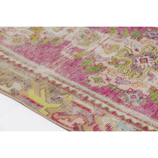 Vintage Wool Turkish Handmade Runner For Sale - Image 9 of 10