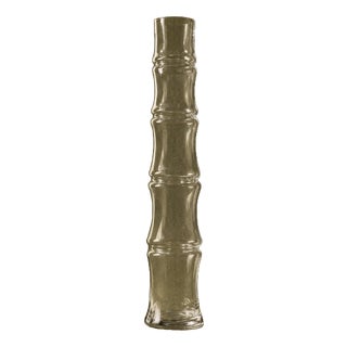 Vintage Italian Bamboo-Shaped Glass Vase, 1980s For Sale