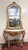 Louis XV Curved Console Table and Mirror in Gilded and Lacquered Wood For Sale - Image 10 of 10