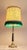 1990s Vintage Brass Pilot Table Lamp with Fabric Shade and Green Trim, 1990s For Sale - Image 5 of 8