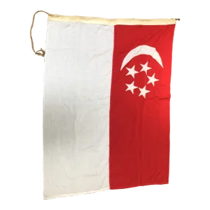 Vintage Nautical Cotton Flag of Singapore