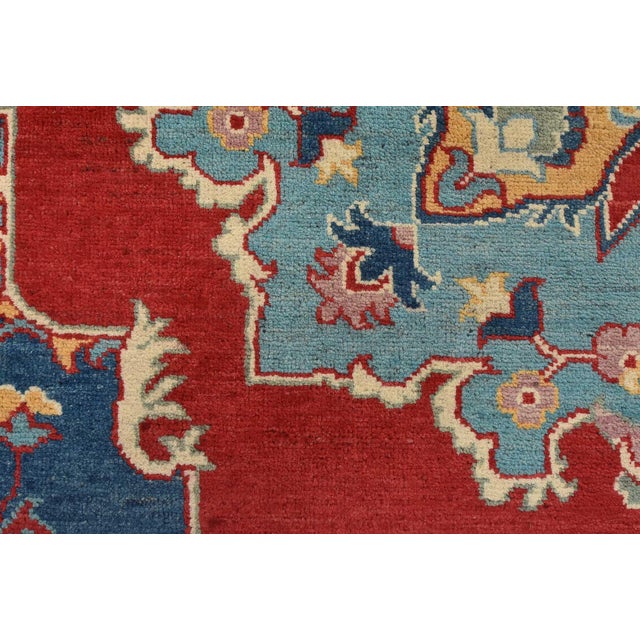 Caucasian Rug 8’2” X 9’10” Red Wool Traditional Hand-Knotted Oriental Carpet For Sale - Image 11 of 15