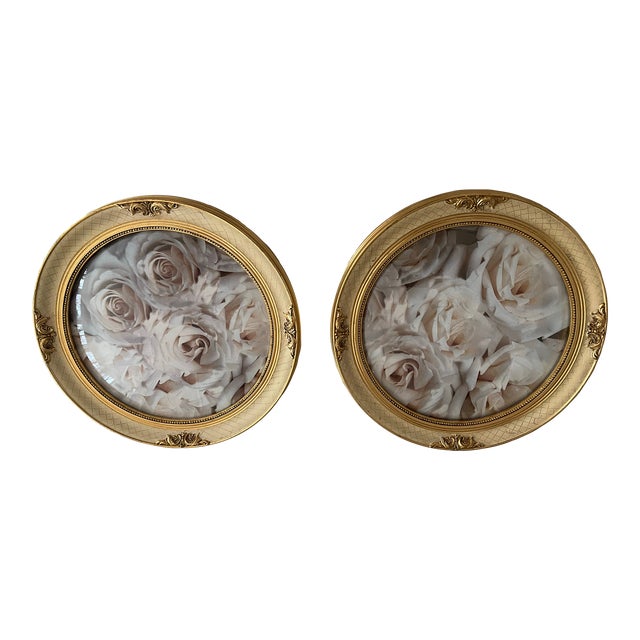 Pair of 1950s Domed Glass Picture Frames Chairish