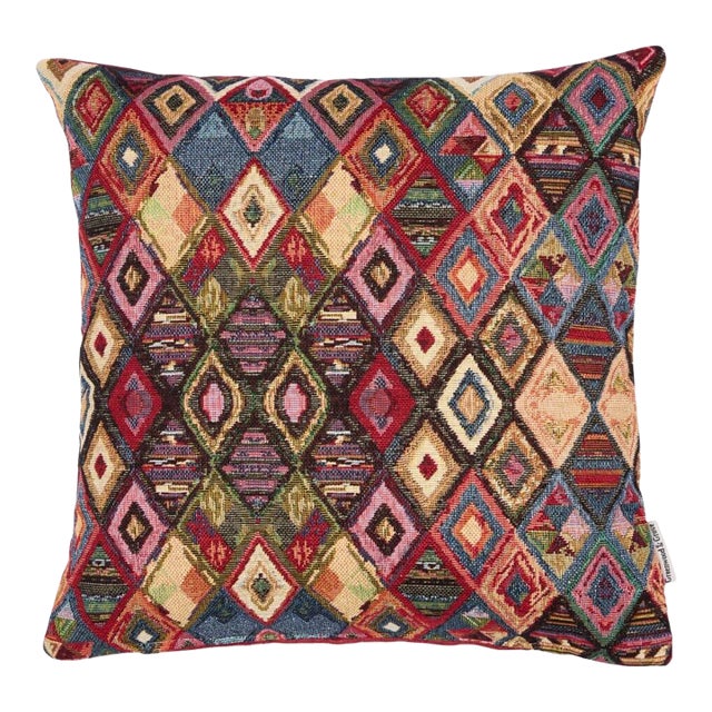 Inca Geometric Woven Cushion With Feather Filler - 30x30cm (12"x12") For Sale