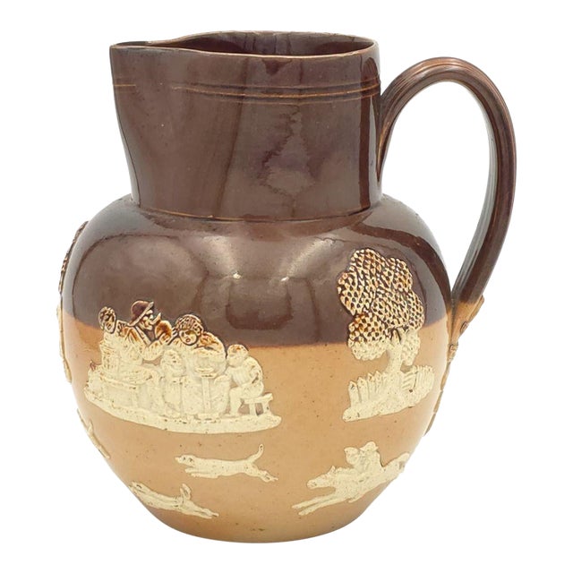 19th Century Doulton Bargeware Pitcher For Sale
