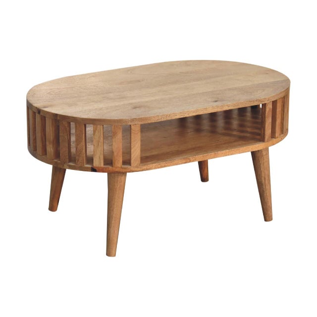 Not Yet Made - Made To Order Light Oak-Finish Mango Wood Japanese-Inspired Coffee Table For Sale - Image 5 of 8