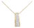 14K Yellow Gold 1 1/2 cttw Princess Cut Diamond Greek Column Pendant Necklace (G-H, VS1-VS2) For Sale