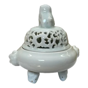 Chinese Ru Ware Light Celadon Porcelain Ding Incense Burner Display