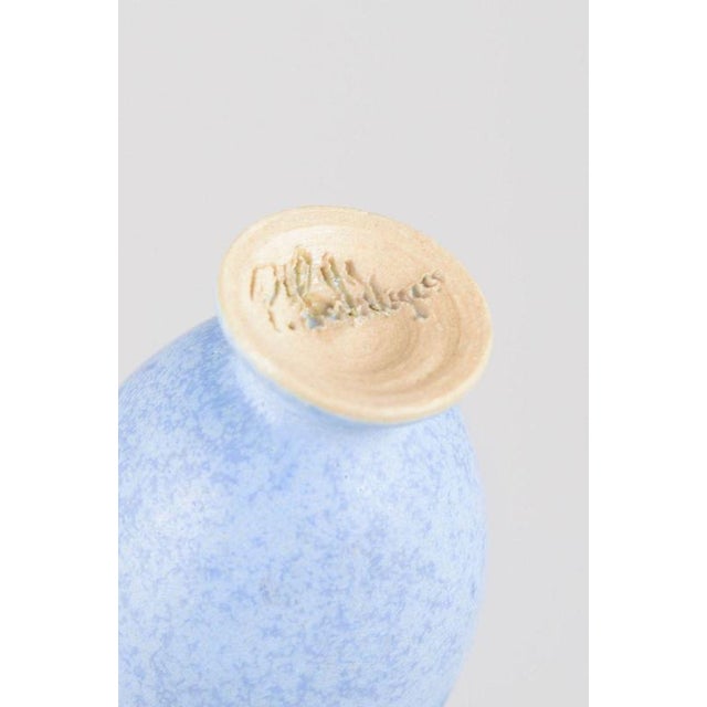 Small Stoneware Vases with Blue Glaze by Per Liljegren, 1980s, Set of 3 For Sale - Image 4 of 5